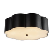 Blossom 14" 3-Light Flush Mount in Matte Black