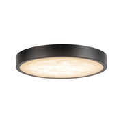Evelyn 7" Flush Mount in Matte Black/Alabaster