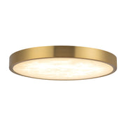 Evelyn 9" Flush Mount in Brushed Gold/Alabaster