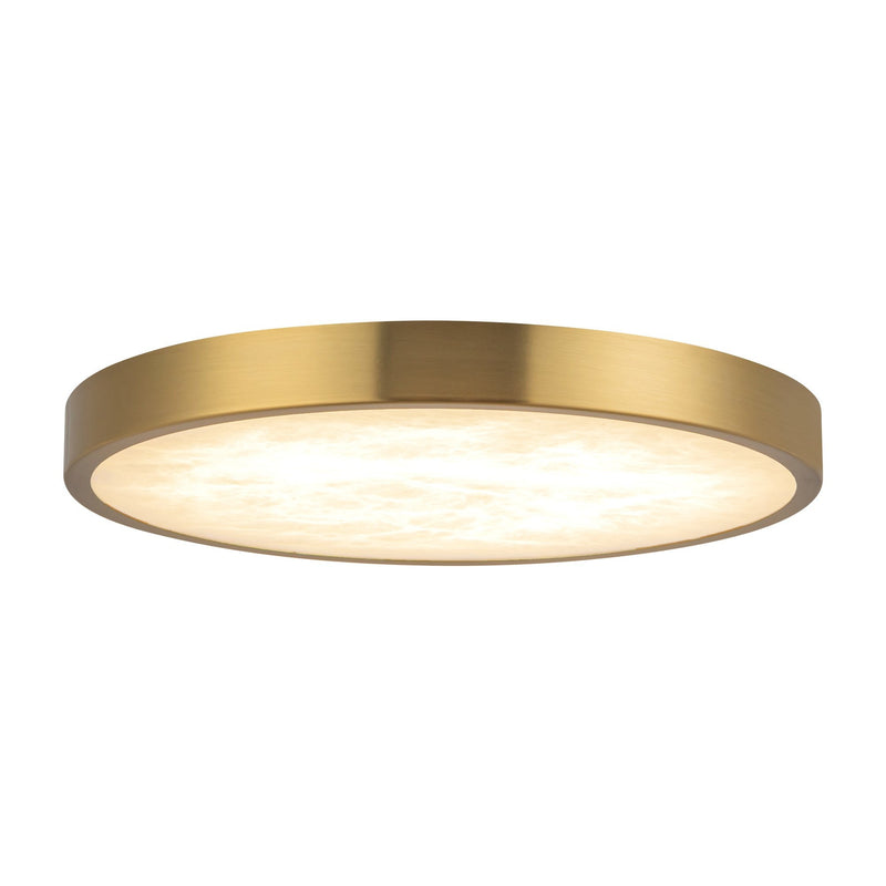 Evelyn 9" Flush Mount in Brushed Gold/Alabaster