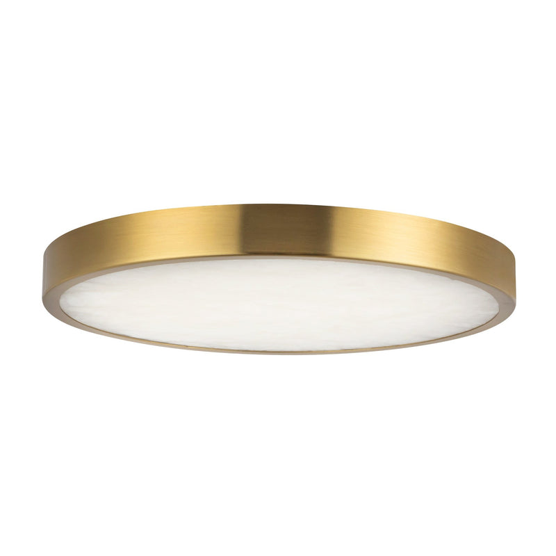 Evelyn 9" Flush Mount in Brushed Gold/Alabaster