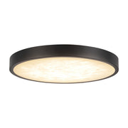 Evelyn 9" Flush Mount in Matte Black/Alabaster