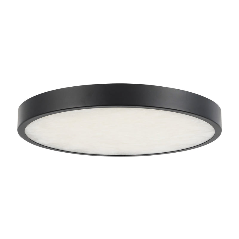 Evelyn 9" Flush Mount in Matte Black/Alabaster