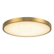 Evelyn 12" Flush Mount in Brushed Gold/Alabaster