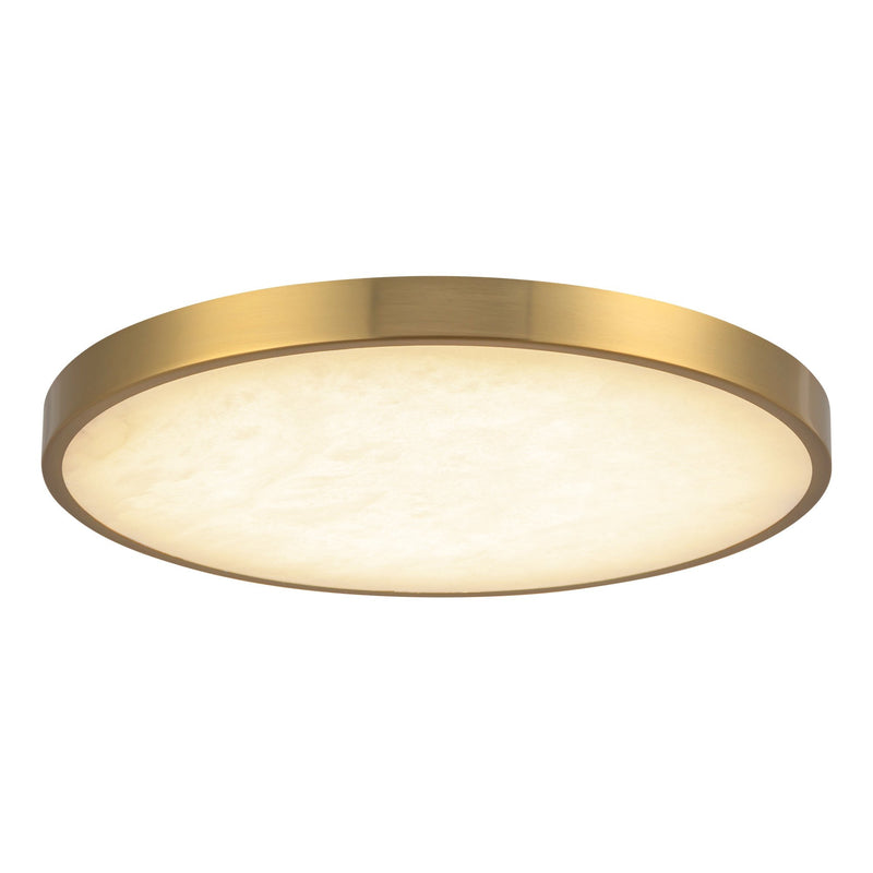 Evelyn 12" Flush Mount in Brushed Gold/Alabaster