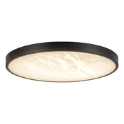Evelyn 12" Flush Mount in Matte Black/Alabaster