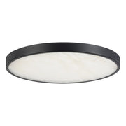 Evelyn 12" Flush Mount in Matte Black/Alabaster