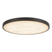 Evelyn 15" Flush Mount in Matte Black/Alabaster
