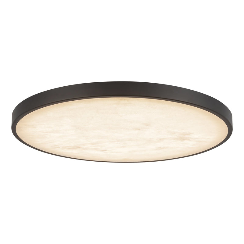 Evelyn 15" Flush Mount in Matte Black/Alabaster