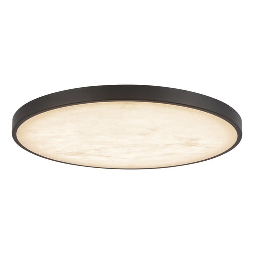 Evelyn 15" Flush Mount in Matte Black/Alabaster