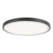 Evelyn 15" Flush Mount in Matte Black/Alabaster