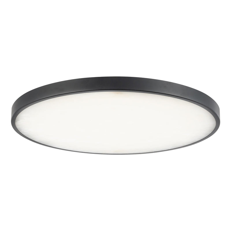 Evelyn 15" Flush Mount in Matte Black/Alabaster