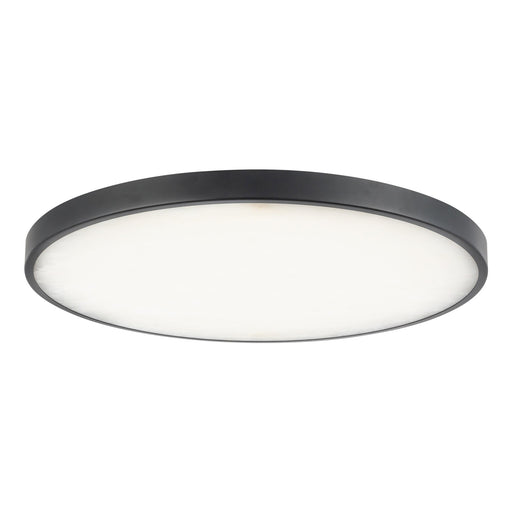 Evelyn 15" Flush Mount in Matte Black/Alabaster