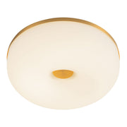 Jada 12" Flush Mount in Brushed Gold/Matte Opal Glass