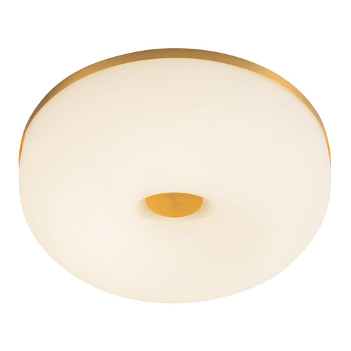 Jada 12" Flush Mount in Brushed Gold/Matte Opal Glass