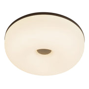 Jada 12" Flush Mount in Black/Matte Opal Glass