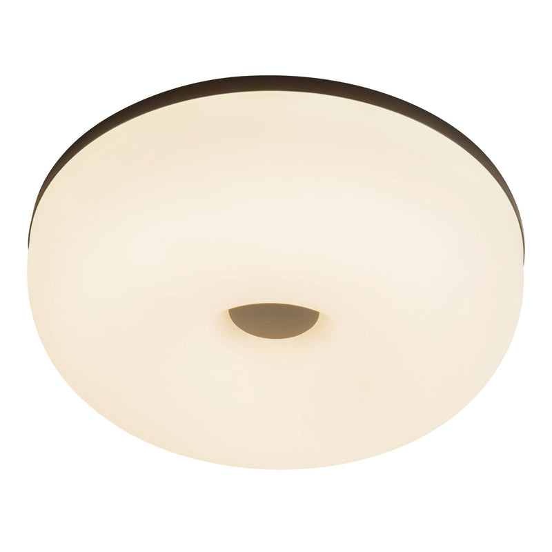 Jada 12" Flush Mount in Black/Matte Opal Glass