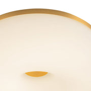 Jada 12" Flush Mount in Black/Matte Opal Glass