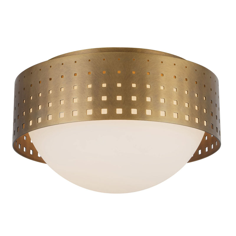 Astoria 10" 2-Light Flush Mount in Vintage Brass