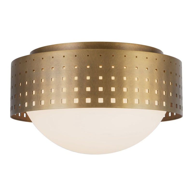 Astoria 10" 2-Light Flush Mount in Vintage Brass