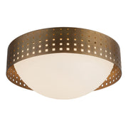 Astoria 14" 3-Light Flush Mount in Vintage Brass