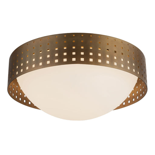 Astoria 14" 3-Light Flush Mount in Vintage Brass