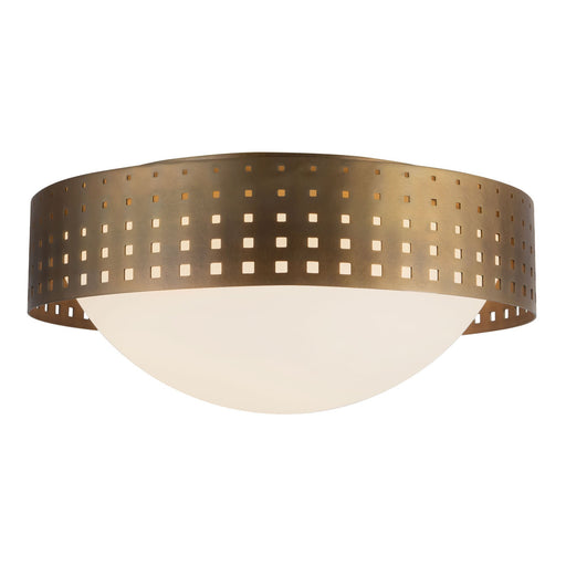 Astoria 14" 3-Light Flush Mount in Vintage Brass
