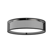 Dalton 16" Flush Mount in Black Organza