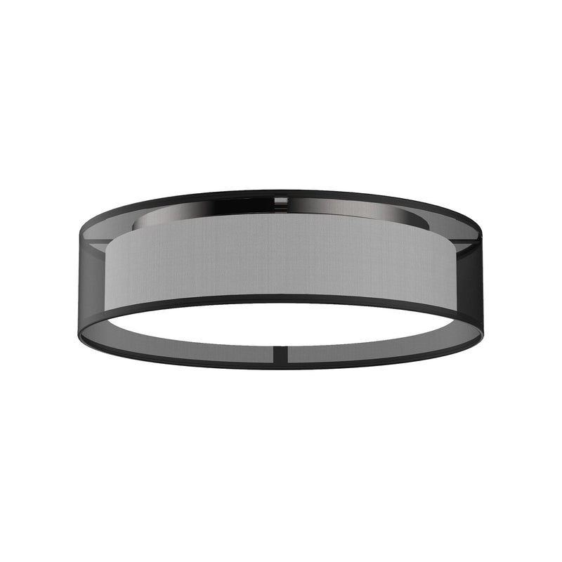 Dalton 16" Flush Mount in Black Organza