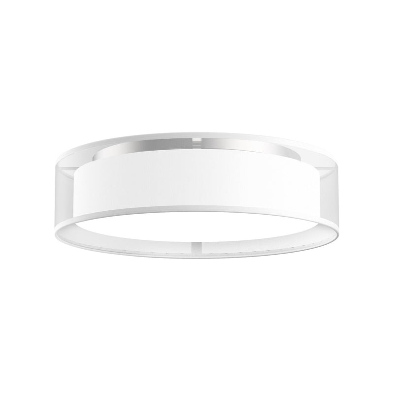 Dalton 16" Flush Mount in White Organza