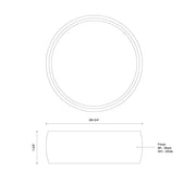 Savile 4" Flush Mount in Black