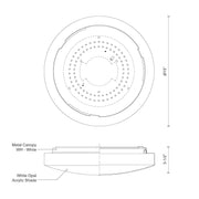 Collins 14" Flush Mount in White
