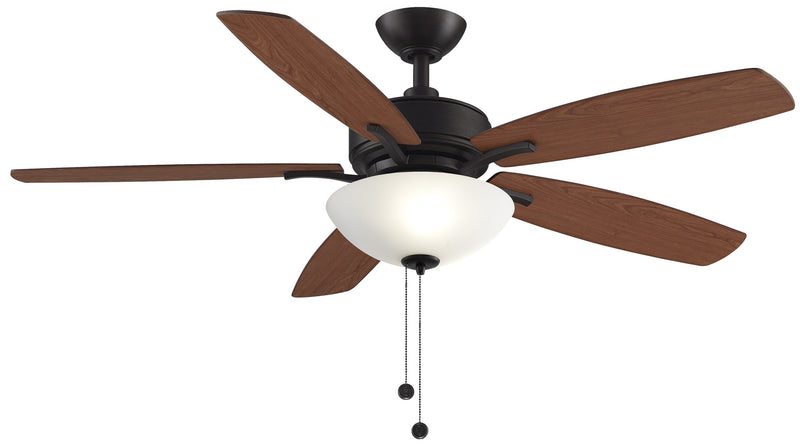 Aire Deluxe 52" Ceiling Fan with LED Light in Dark Bronze / Cherry/Dark Walnut Blades