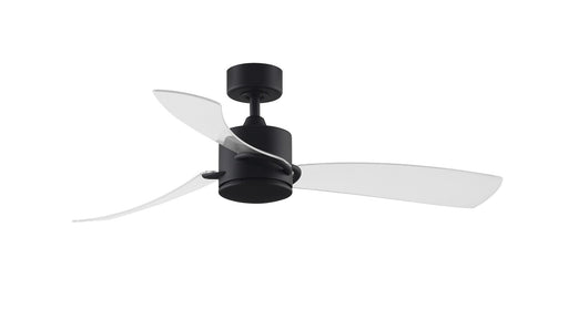 SculptAire 52" Ceiling Fan with LED Light in Black / Clear Blades