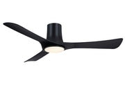 Corke 52" Hugger Ceiling Fan with LED Light in Black