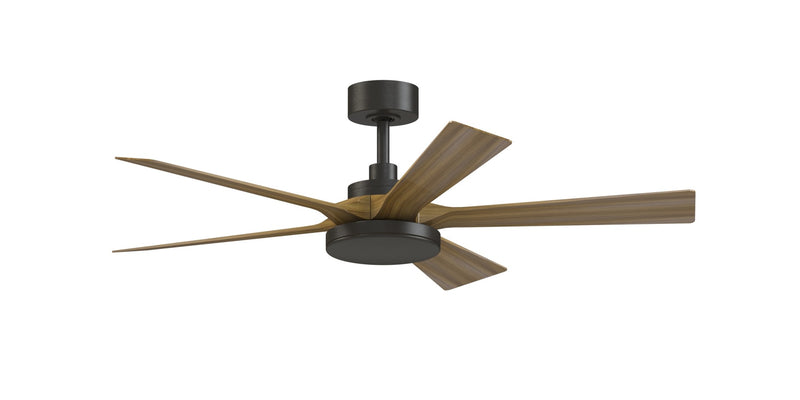 TorchAire 52" Ceiling Fan with LED Light in Dark Bronze / Koa Blades