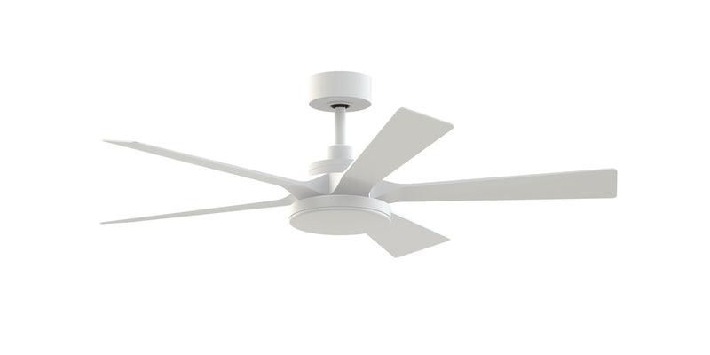 TorchAire 52" Ceiling Fan with LED Light in Matte White