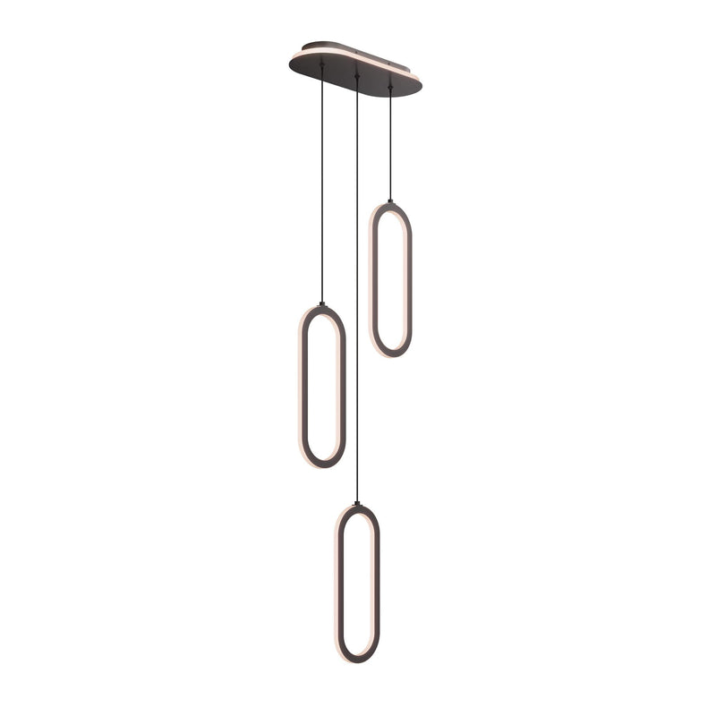 Atom 3-Light 17" Cluster Pendant in Black