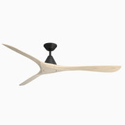 Carve 72" Outdoor Ceiling Fan in Matte Black / White Oak