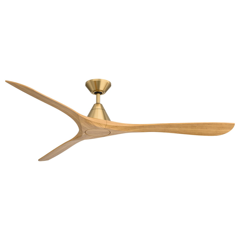 Carve 72" Outdoor Ceiling Fan in Soft Brass / Honey Oak