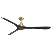 Carve 72" Outdoor Ceiling Fan in Soft Brass / Matte Black