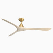 Carve 72" Outdoor Ceiling Fan in Soft Brass / White Oak