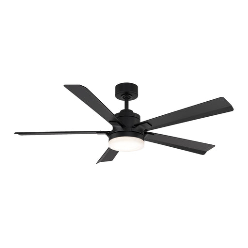 Radiant 56" Outdoor Ceiling Fan with Light in Matte Black