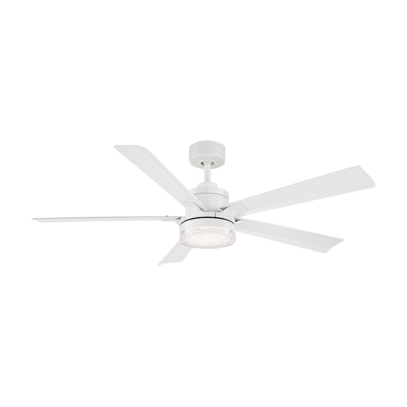 Radiant 56" Outdoor Ceiling Fan with Light in Matte White
