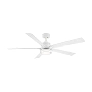 Radiant 64" Outdoor Ceiling Fan with Light in Matte White