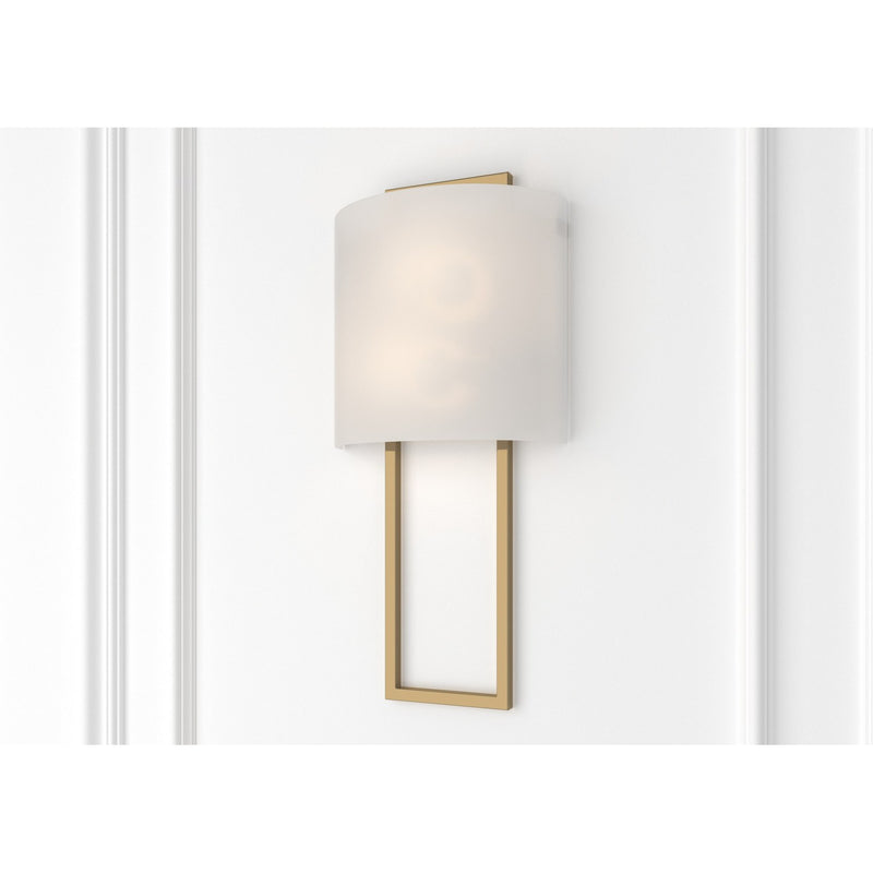 Fremont 2 Light 10" Sconce in Vibrant Gold in a room setting