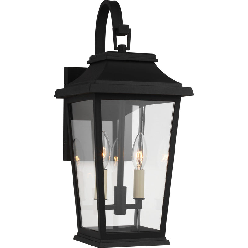 Warren Small Outdoor Wall Lantern in Textured Black