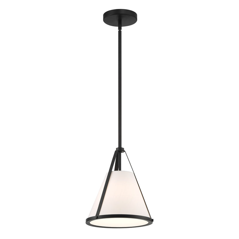 Fulton 1 Light 9.25" Pendant in Black