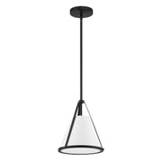 Fulton 1 Light 9.25" Pendant in Black