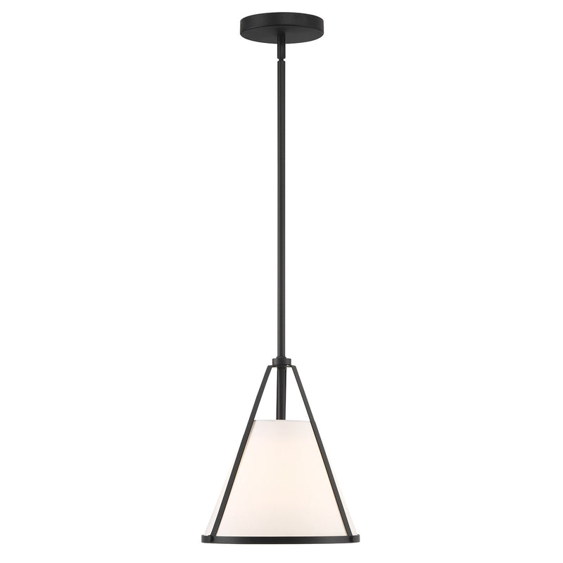 Fulton 1 Light 9.25" Pendant in Black